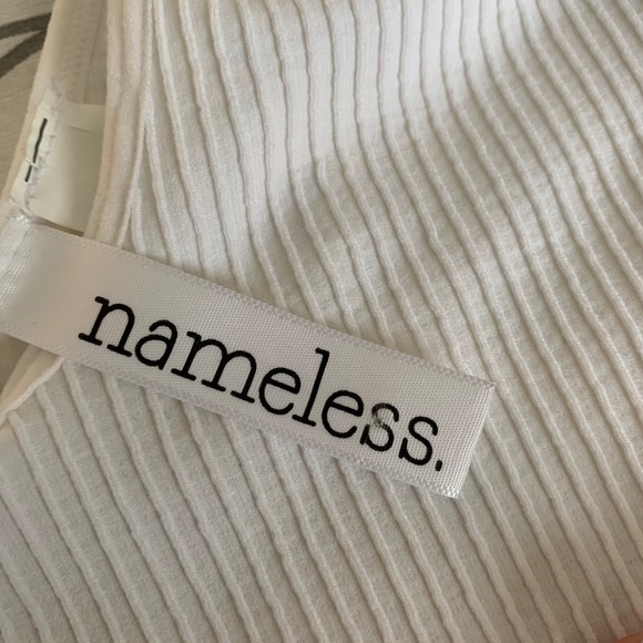 White Ribbed Low Neck & Back Bodysuit - Picture 3 of 4